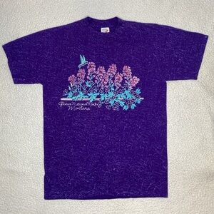 1992 Glacier National Park Floral T-Shirt: Size Medium